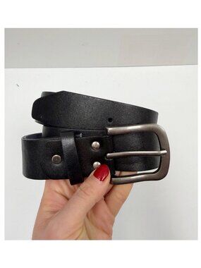 Kanishka Men's Black Genuine Leather Belt Sz XL New